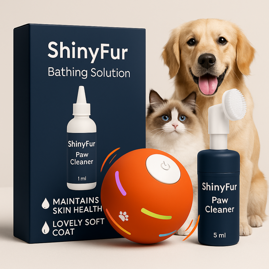 Fur Refreshing Solution + Interactive Toy + Paw Cleaner