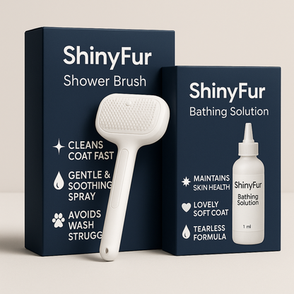 ShinyFur Shower Brush + Fur Refreshing Solution